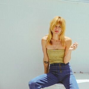 Stoned Immaculate Gold Strapless Top